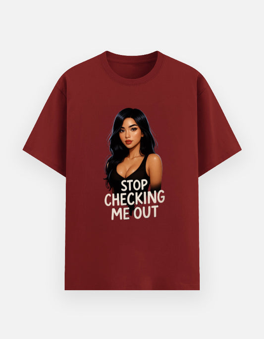 Red Tshirt - Stop checking me out