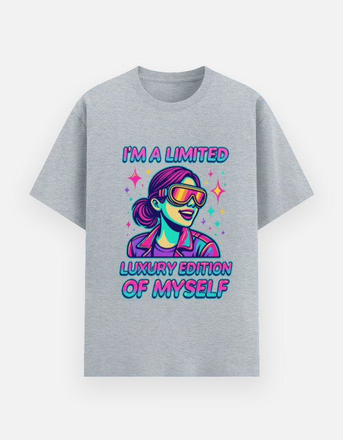 GreyMelange Tshirt- I am legend luxury of myself