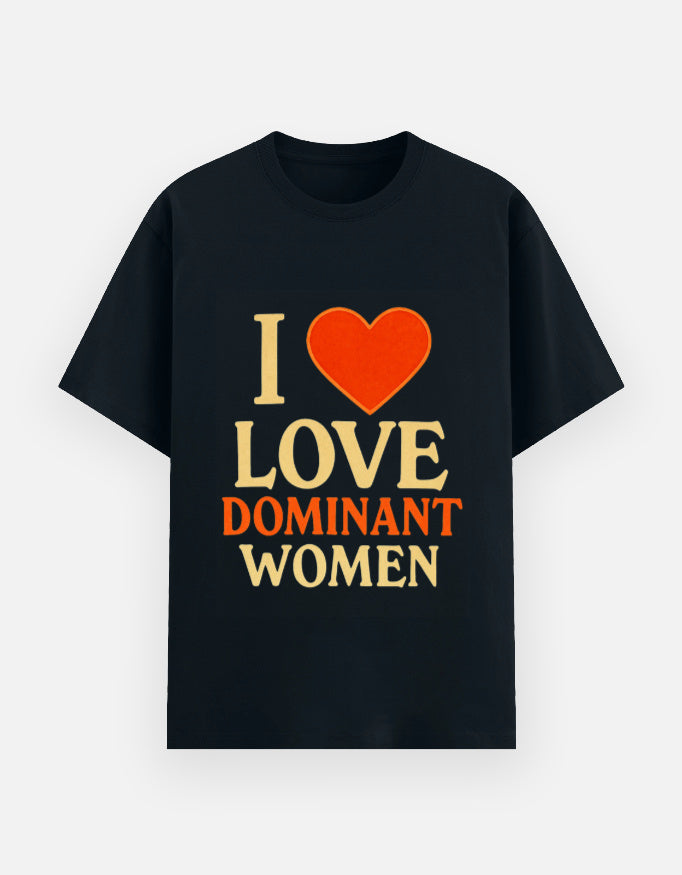 Navy Blue- T-shirt - I love dominant women NavyBlue