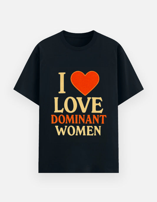 Navy Blue- T-shirt - I love dominant women NavyBlue