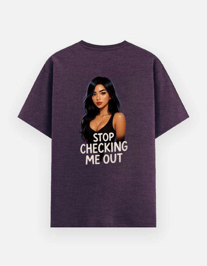Tshirt- NavyBlue- Stop checking me out