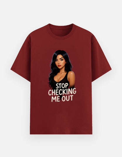 Red Tshirt - Stop checking me out