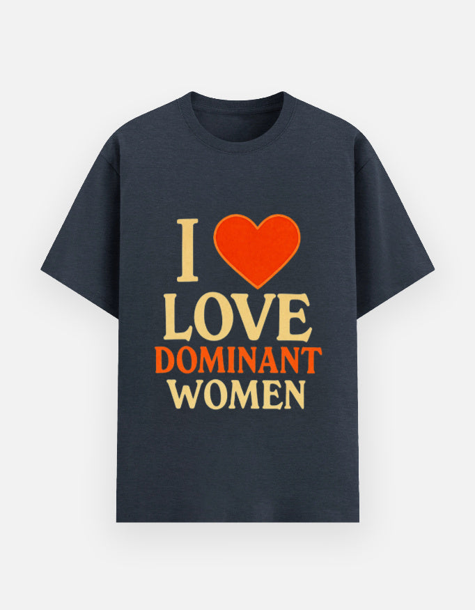 Tshirt Navymelange - I love dominant women