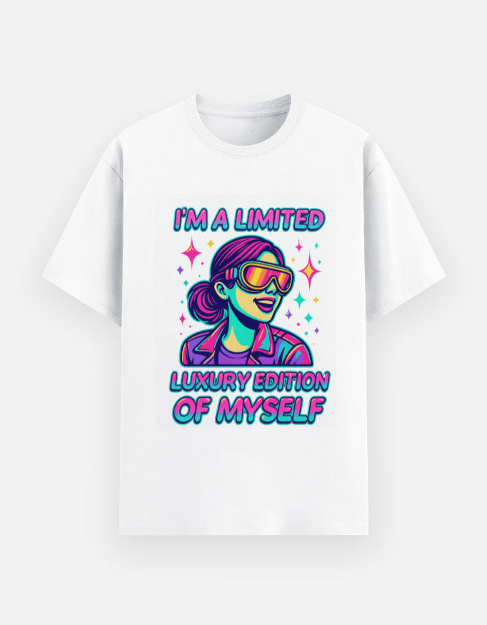 White Tshirt- I am limited luxury edition of myself