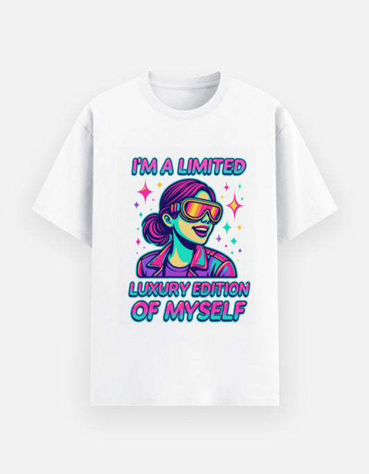 White Tshirt- I am limited luxury edition of myself